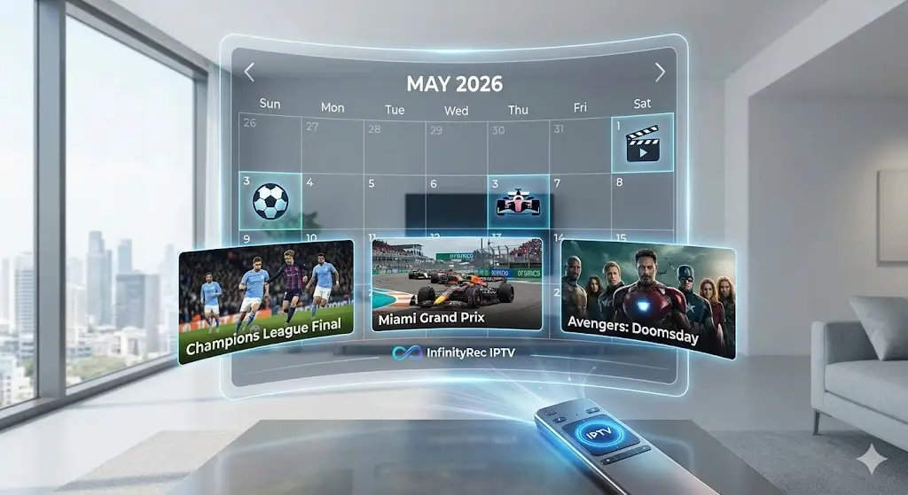 InfinityRec IPTV Subscription 4K, Best IPTV for Firestick 2026, or IPTV channel list.